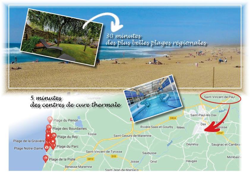 Dax Location Maison Avec Spa Saint-Vincent-de-Paul  外观 照片